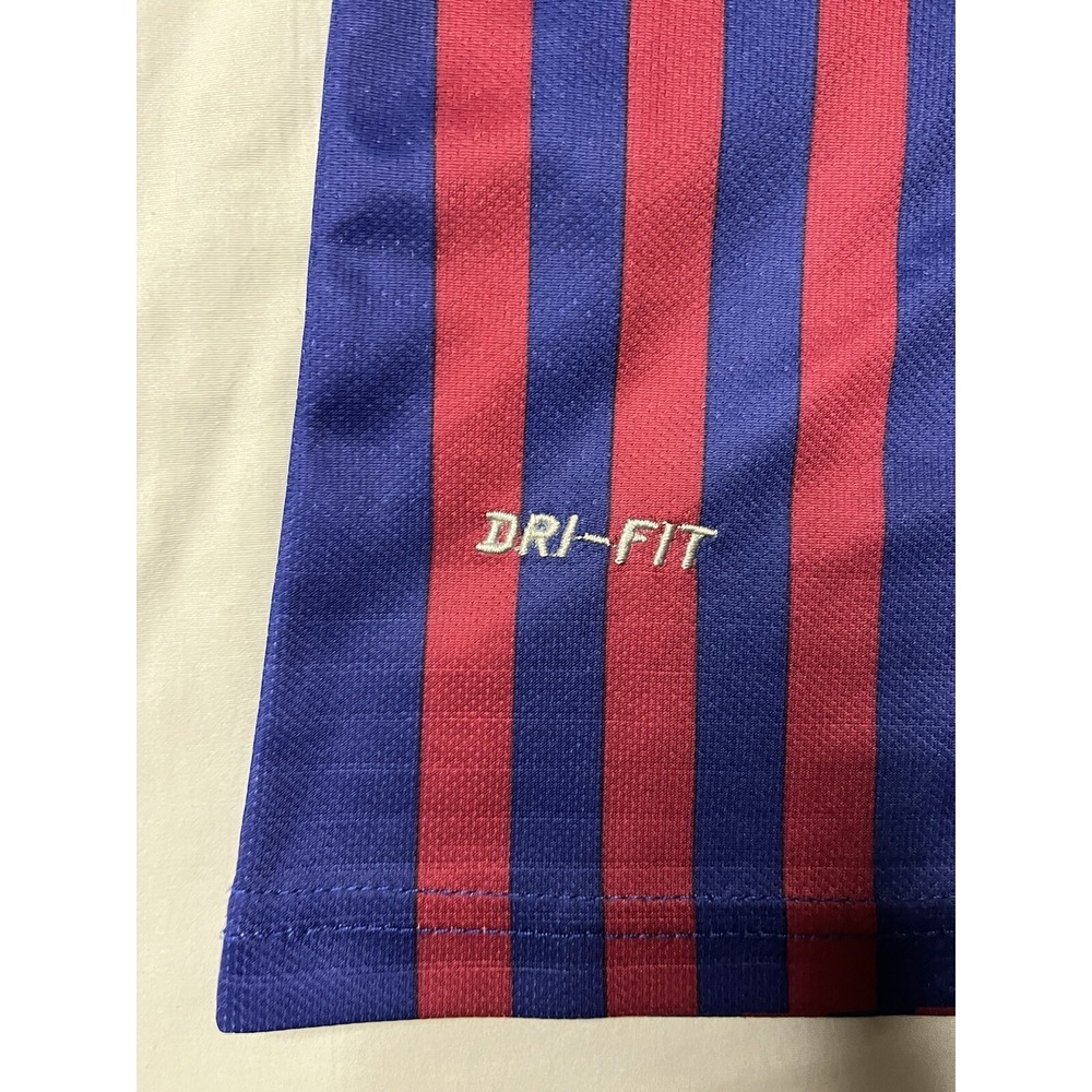 Nike Dri Fit Barcelona Rakuten Jersey Children's Size 24 Red Blue Stripe Soccer - Picture 4 of 10
